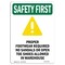 Signmission OSHA Sign, Proper Footwear Required W/ Symbol, 10in X 7in Rigid Plastic, 7" W, 10" H, Portrait OS-SF-P-710-V-11214 - alternate 1